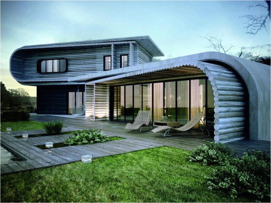 unique house design wooden material eco friendly