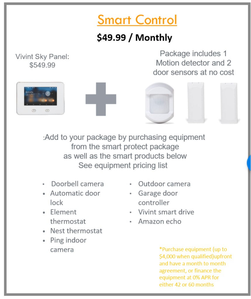 vivint home automation pricing