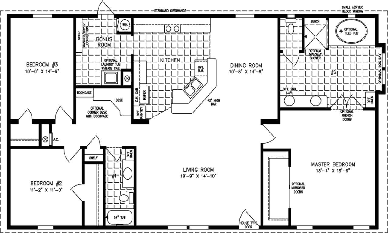 1250 sq ft bungalow house plans