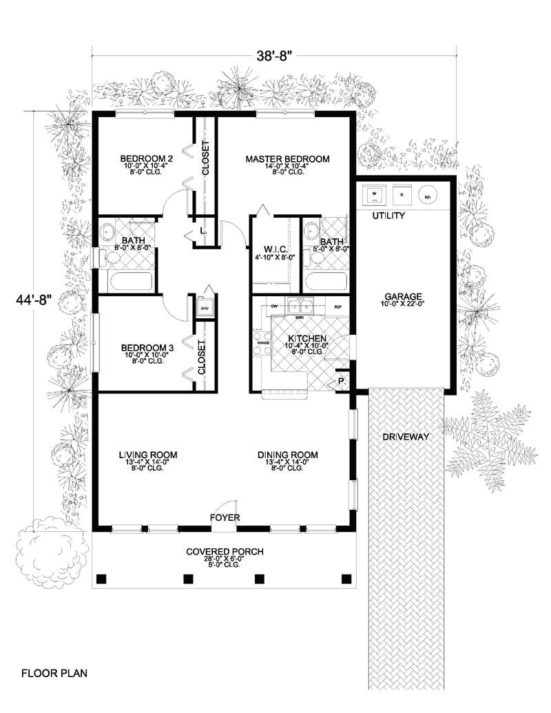 1250 sq ft bungalow house plans
