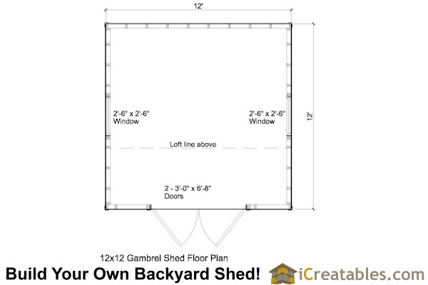 12x12 gb gambrel shed plans