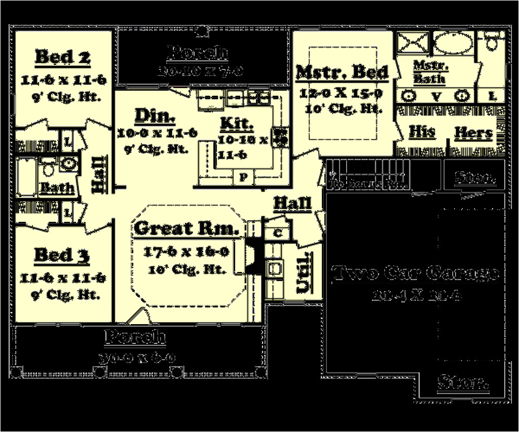 1500 square feet 3 bedrooms 2 bathroom country house plans 2 garage 32537
