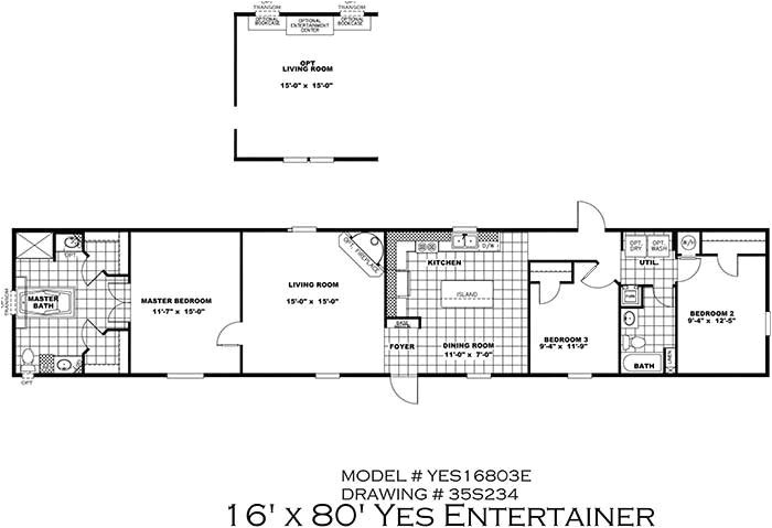 16 x 80 mobile home floor plans elegant clayton yes series mobile homes 1st choice home centers 2