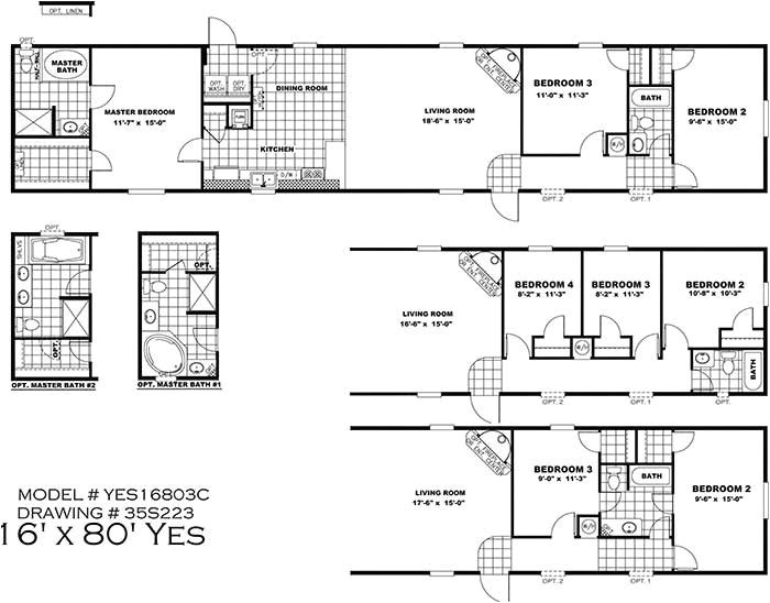 16 X 80 Mobile Home Floor Plans New 16×80 Mobile Home Floor Plans New Home Plans Design
