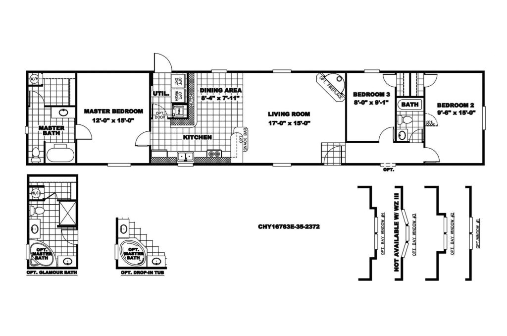18 x 80 mobile home floor plans