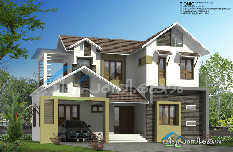 1900 sq ft five bedroom kerala home design