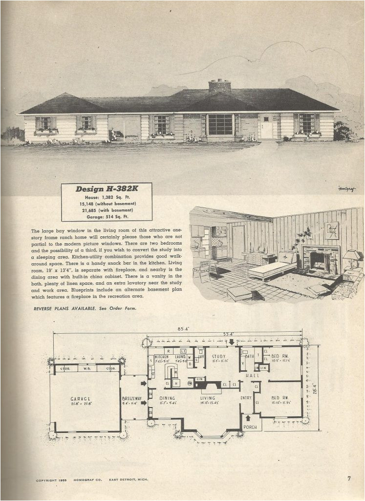 1950 ranch house plans