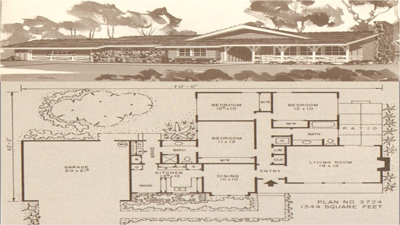 1960s ranch house plans