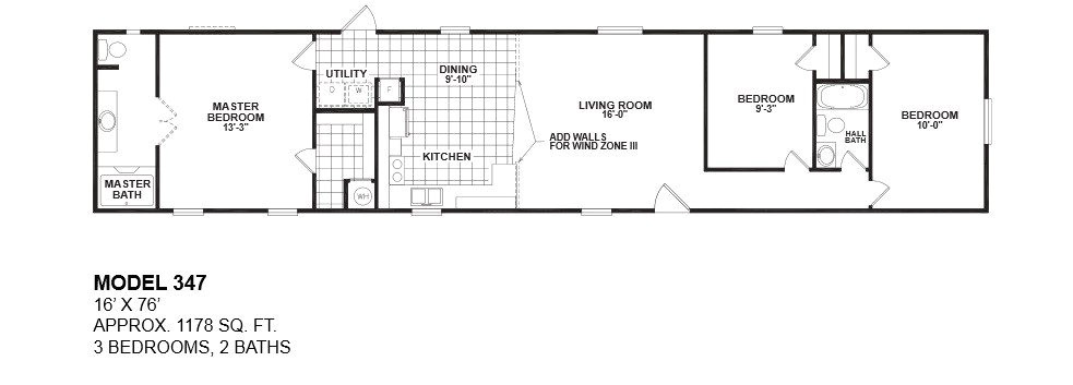 1997 fleetwood mobile home floor plan