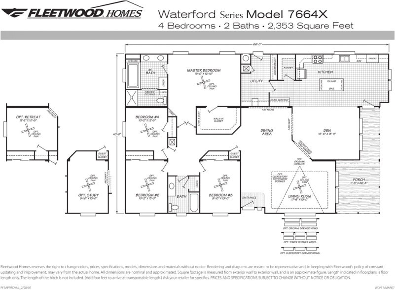 1998 fleetwood mobile home floor plans best of new 1997 fleetwood mobile home floor plan new home plans design 2