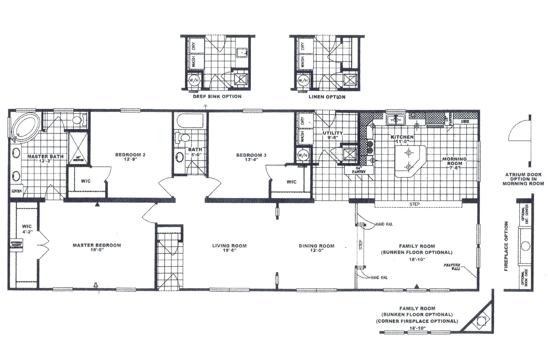 1999 oakwood mobile home floor plans