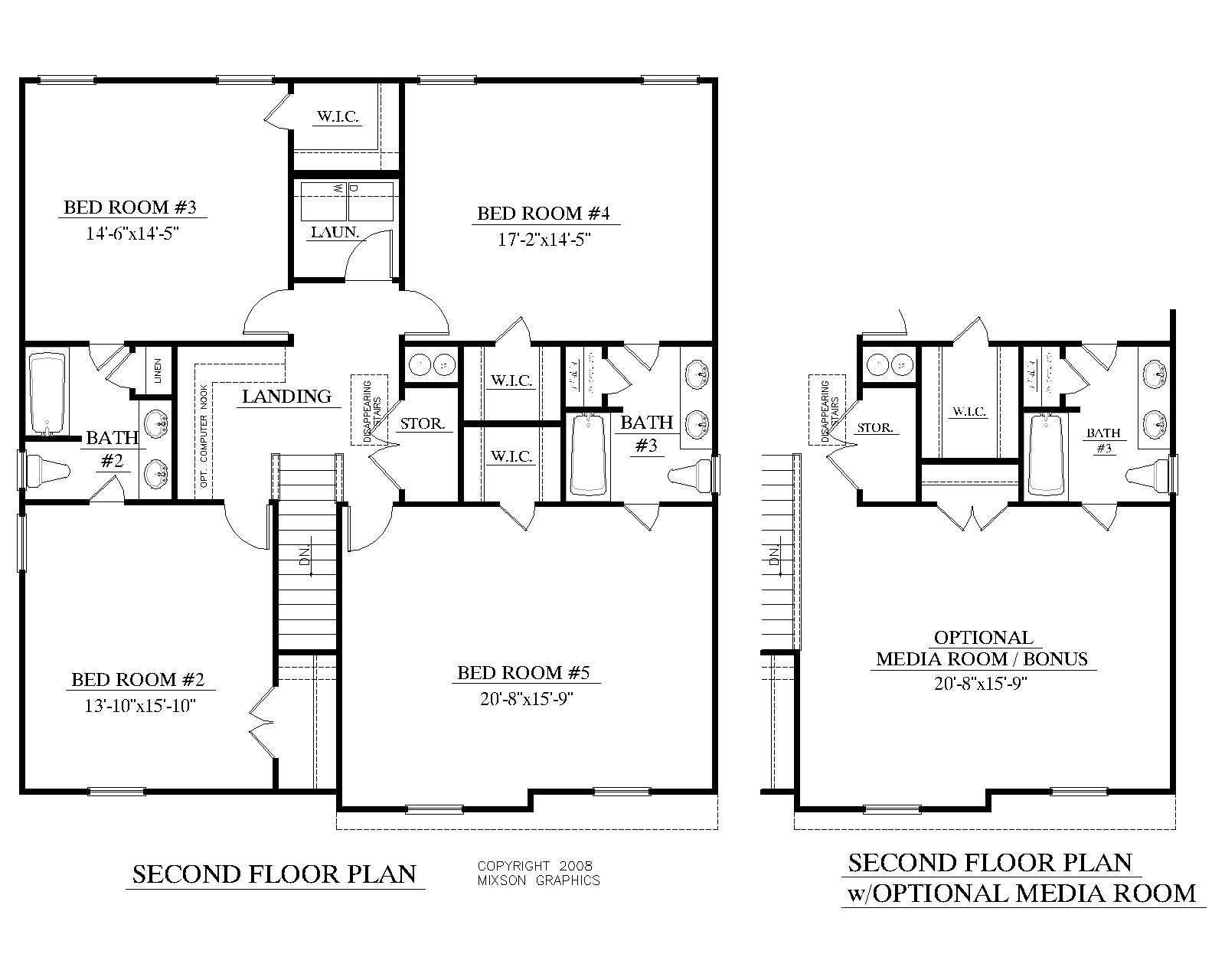 second floor house plans