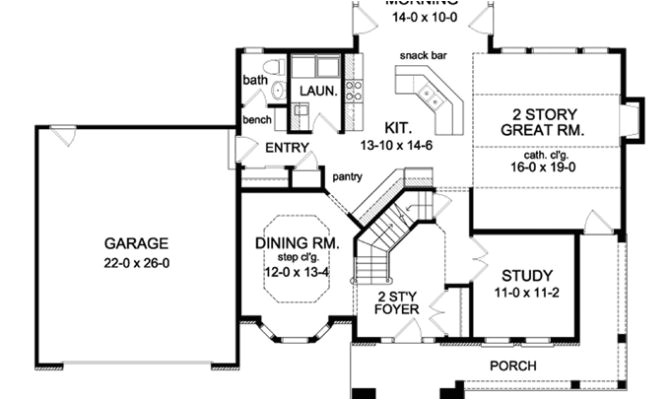 dream 2 story great room house plans 19 photo