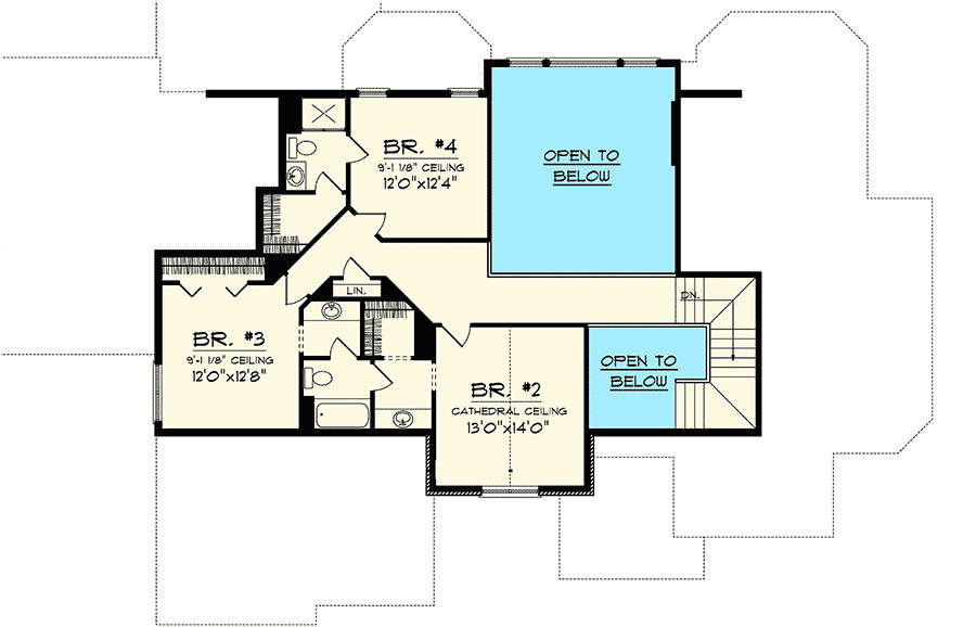 two story great room house plans
