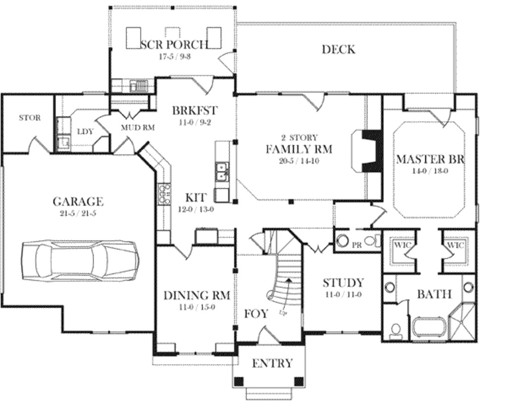 house plans master on main