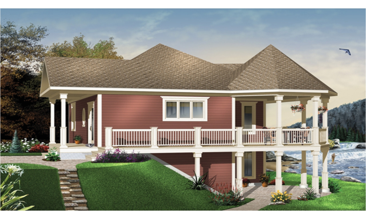 waterfront house plans with walkout basement mediterranean 74244086ab09724b