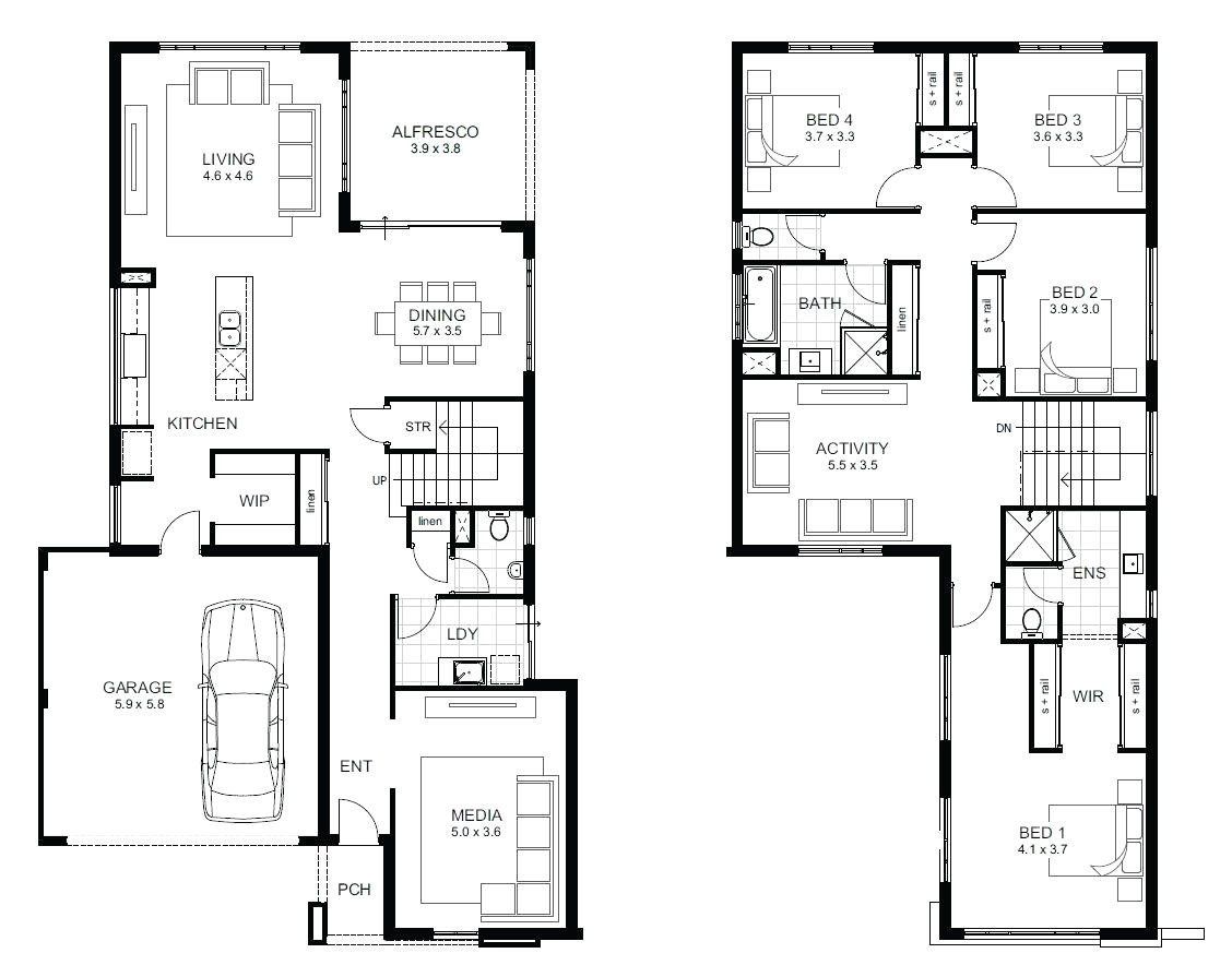 two storey house design and floor plan