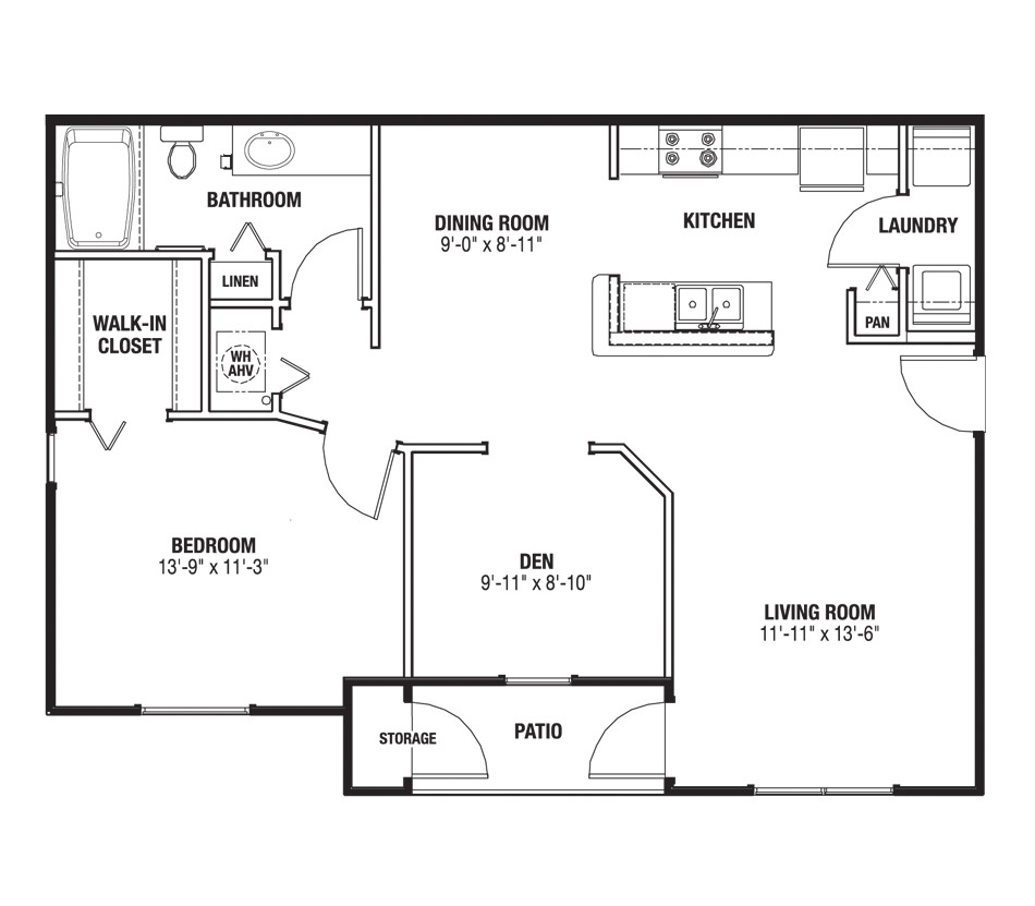 200 square foot apartment layout