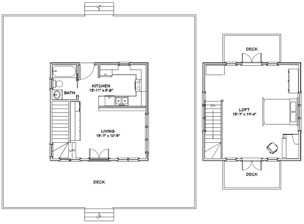 20 x 20 house floor plans