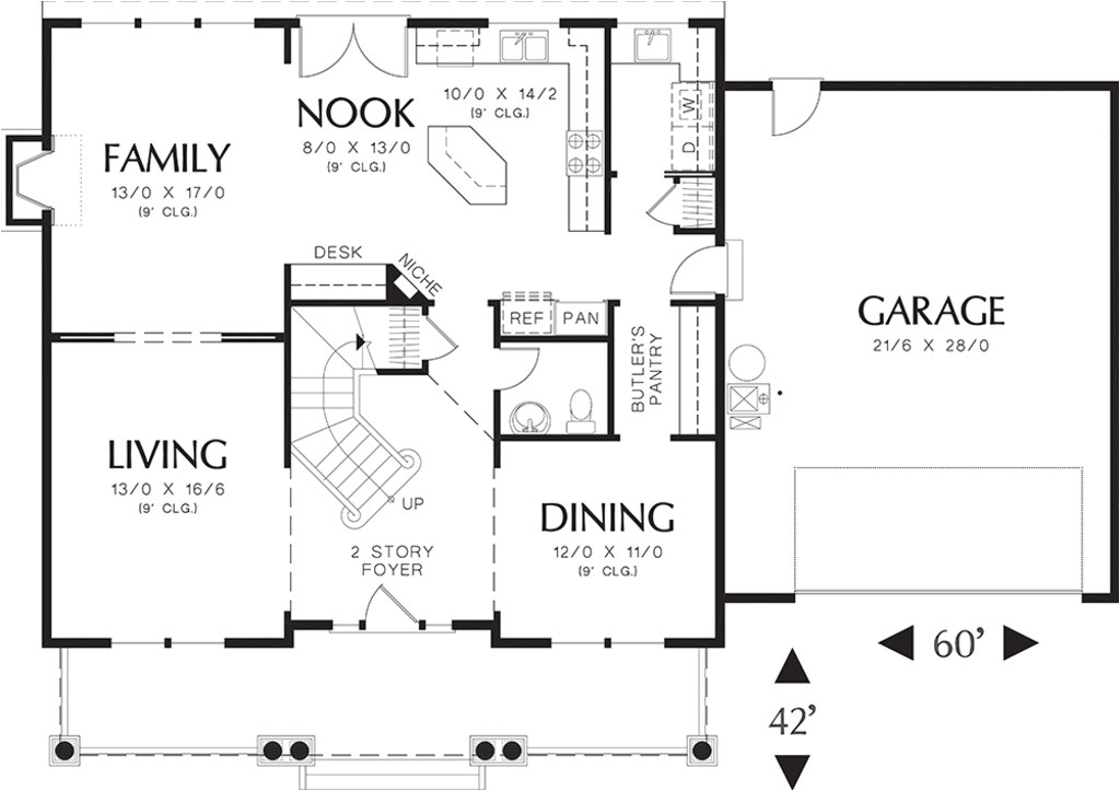 2500 square feet 4 bedrooms 2 5 bathroom craftsman home plans 2 garage 10735
