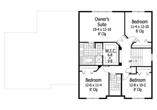 2600 square feet 4 bedrooms 2 5 bathroom european house plans 3 garage 34014