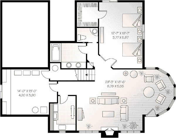 2800 square feet 3 bedrooms 3 bathroom contemporary house plans 1 garage 22469