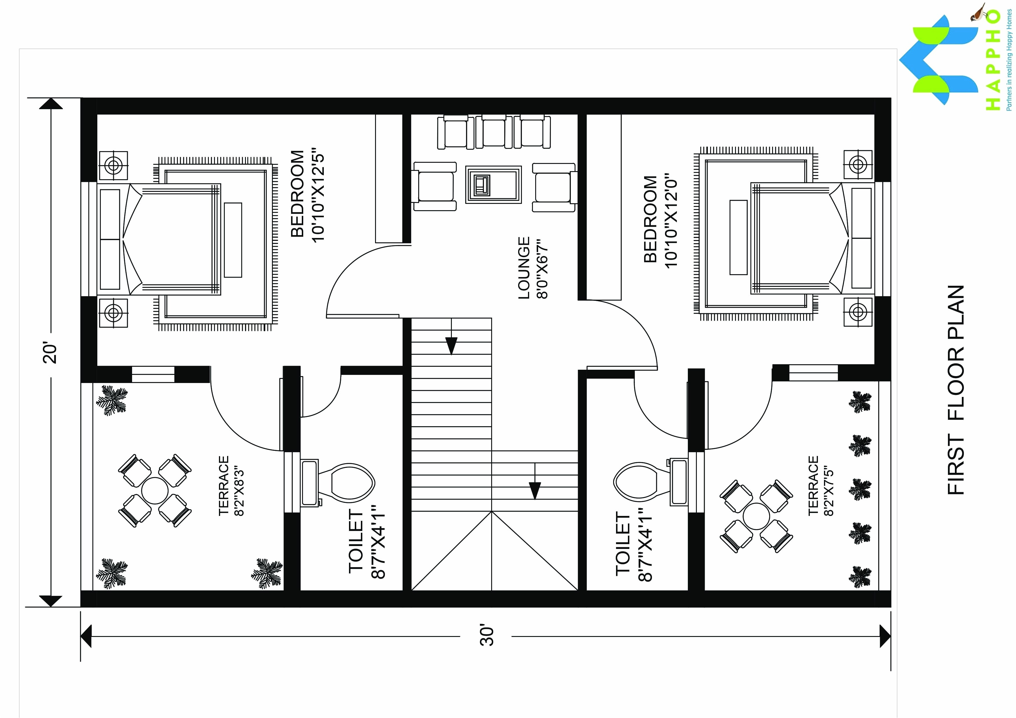 30 ft wide house plans modern 600 square foot house plans new 3 bhk floor plan for 30 x 20 feet