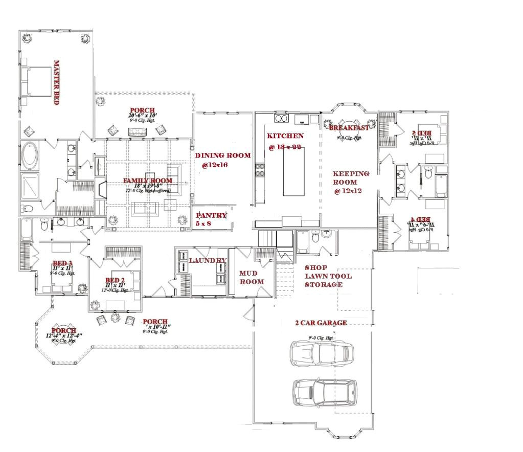 3000 sq ft house plans one story