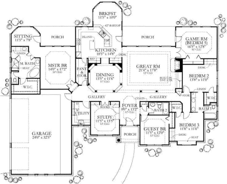 one story house plans 3000 sq ft