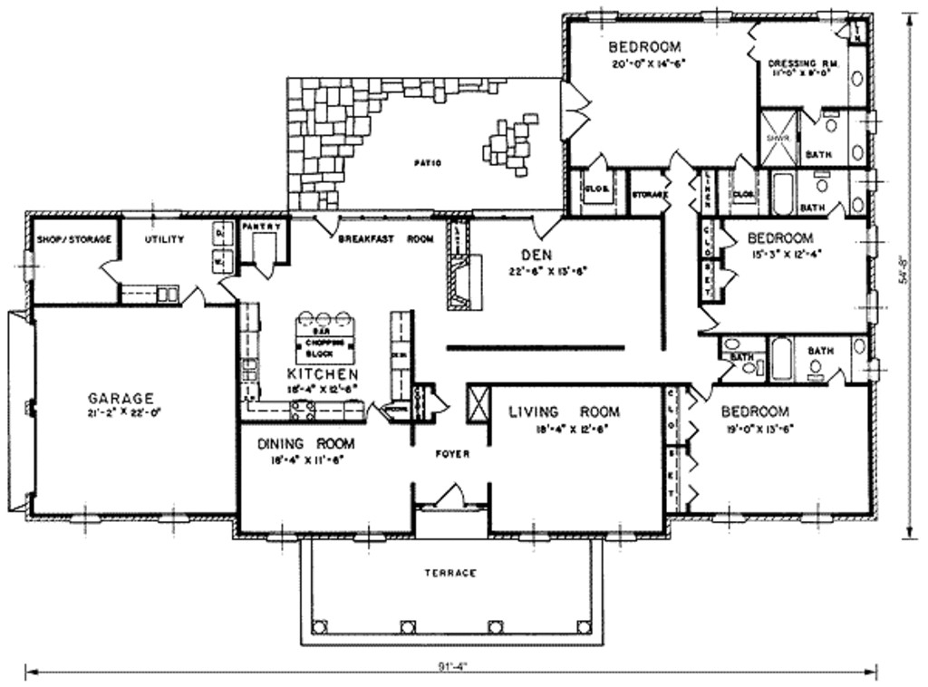 3200 square feet 3 bedrooms 3 bathroom european house plans 2 garage 24063
