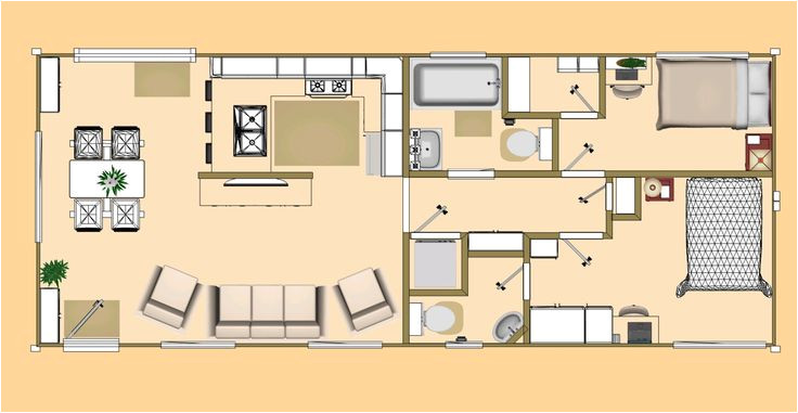 40 ft container house floor plans