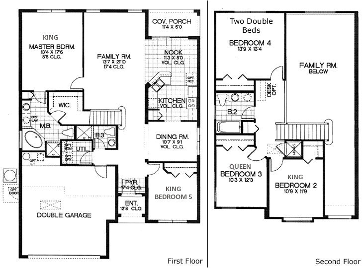 5 bedroom house floor plans