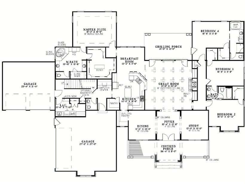 free 4 bedroom house plans and designs