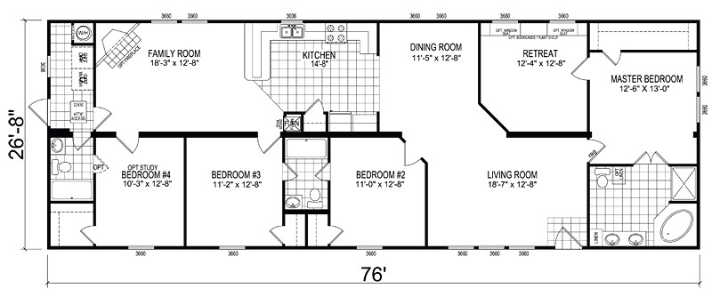 mobile homes double wide floor plan