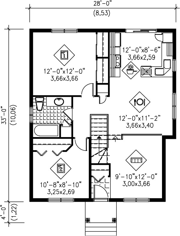 900 square feet 2 bedrooms 1 bathroom contemporary house plans 0 garage 2102