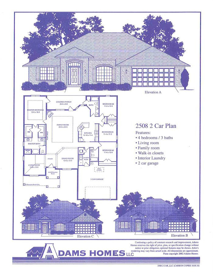 Adam Homes Floor Plans Adams Homes Plan 2508 Will Build for Carriage Park