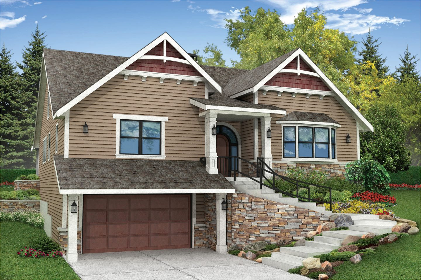 affordable craftsman one story house plans