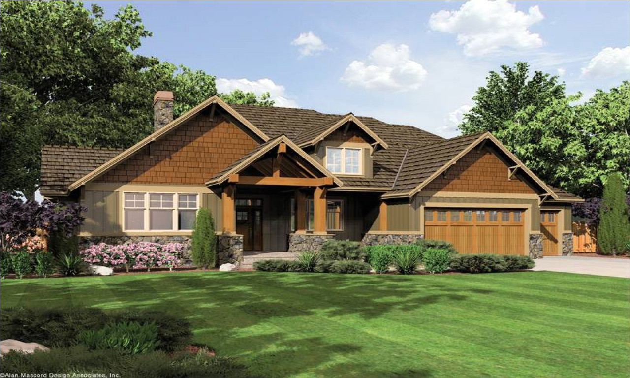 affordable craftsman one story house plans