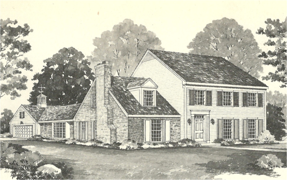 vintage house plans 1970s early colonial part 2