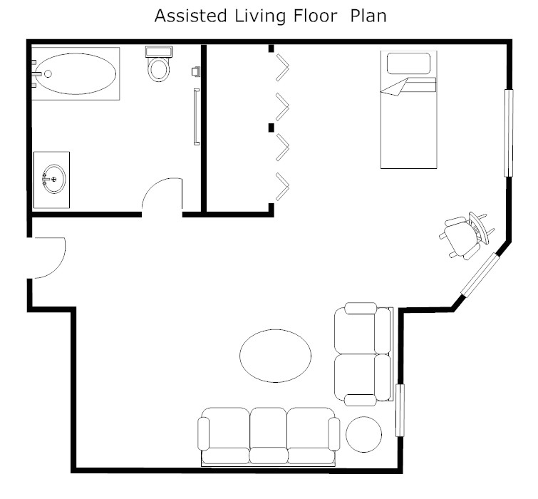 assisted living floor plan