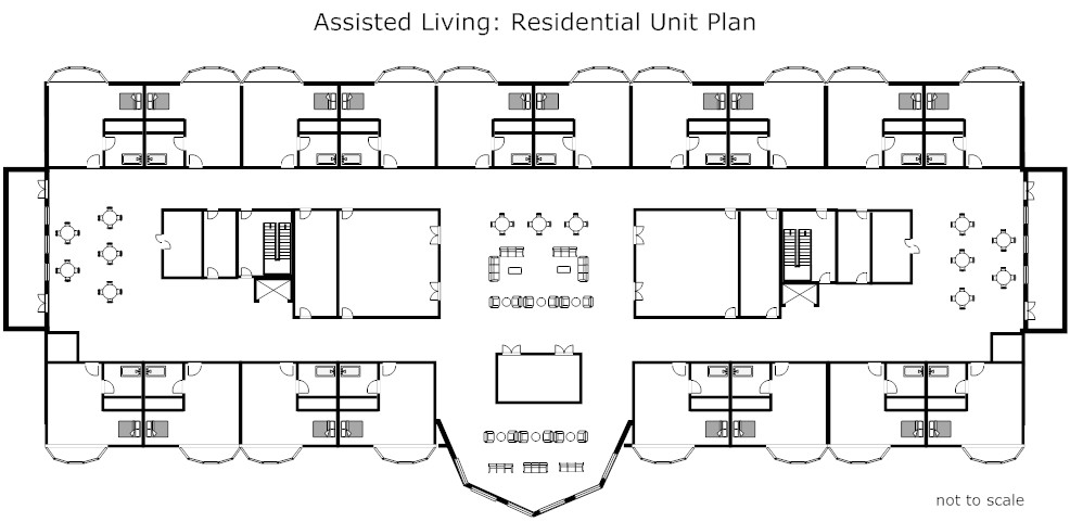 assisted living residential unit plan