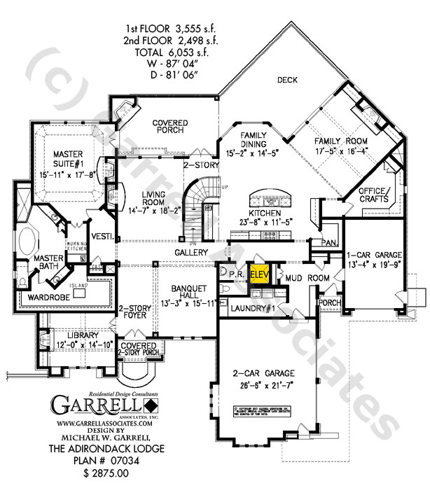 adirondack lodge house plan