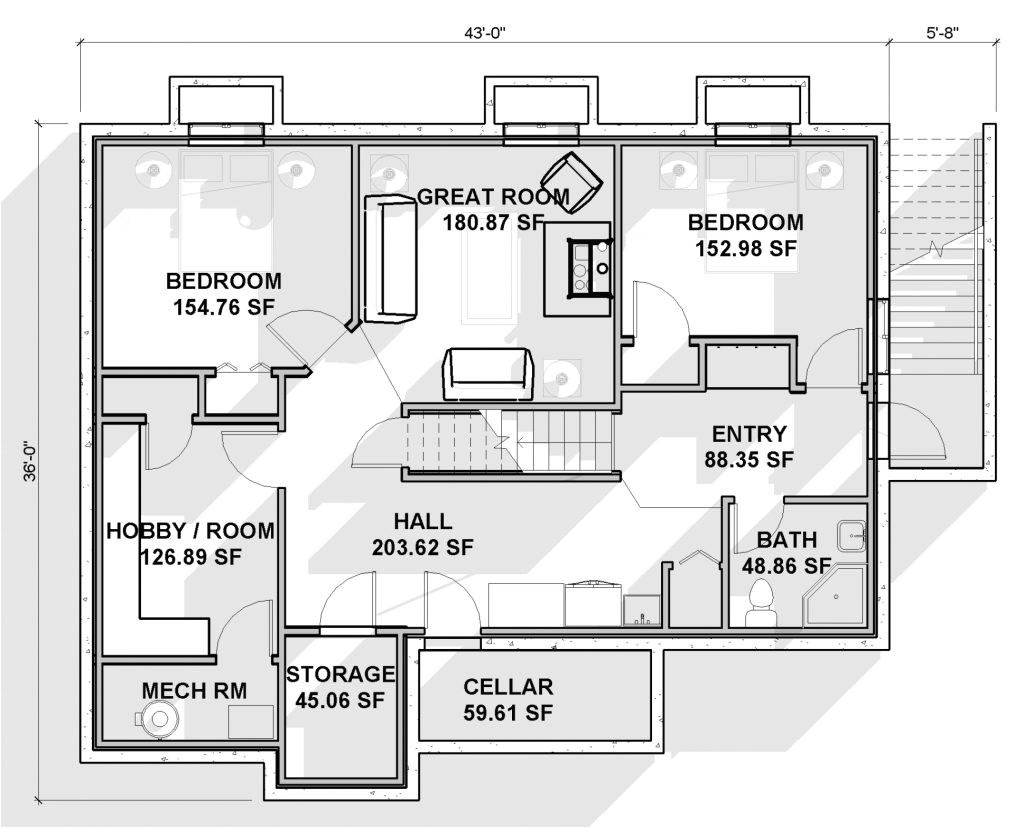 beautiful home floor plans with basements