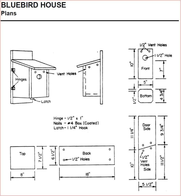 Bluebird House Plans Patterns Plougonver