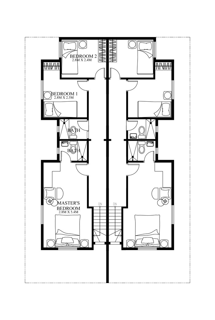 duplex house plans series php 2014006
