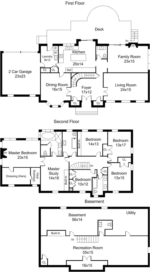 center hall colonial house plans