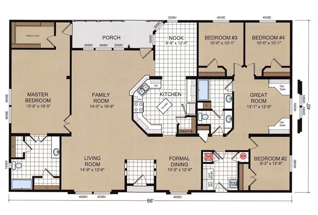 champion double wide mobile home floor plans