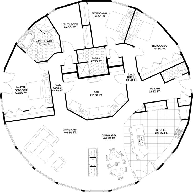 circular house floor plans
