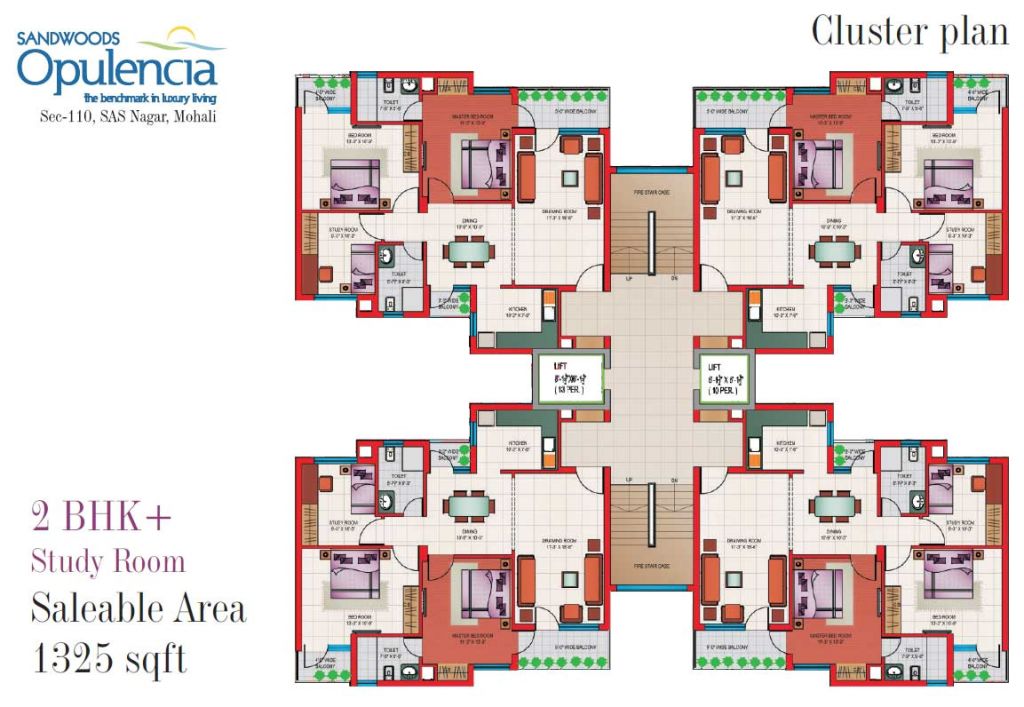 Cluster Home Floor Plans Sandwoods Opulencia Flats Mohali