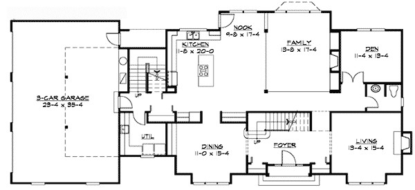 traditional colonial home plan 23309jd